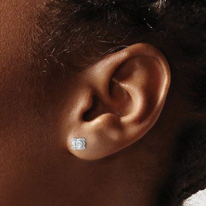 14k White Gold 1/2 ctw Certified Lab Grown Diamond VS/SI+ G+ Round 4 Prong Heavy Wt. Stud Earrings