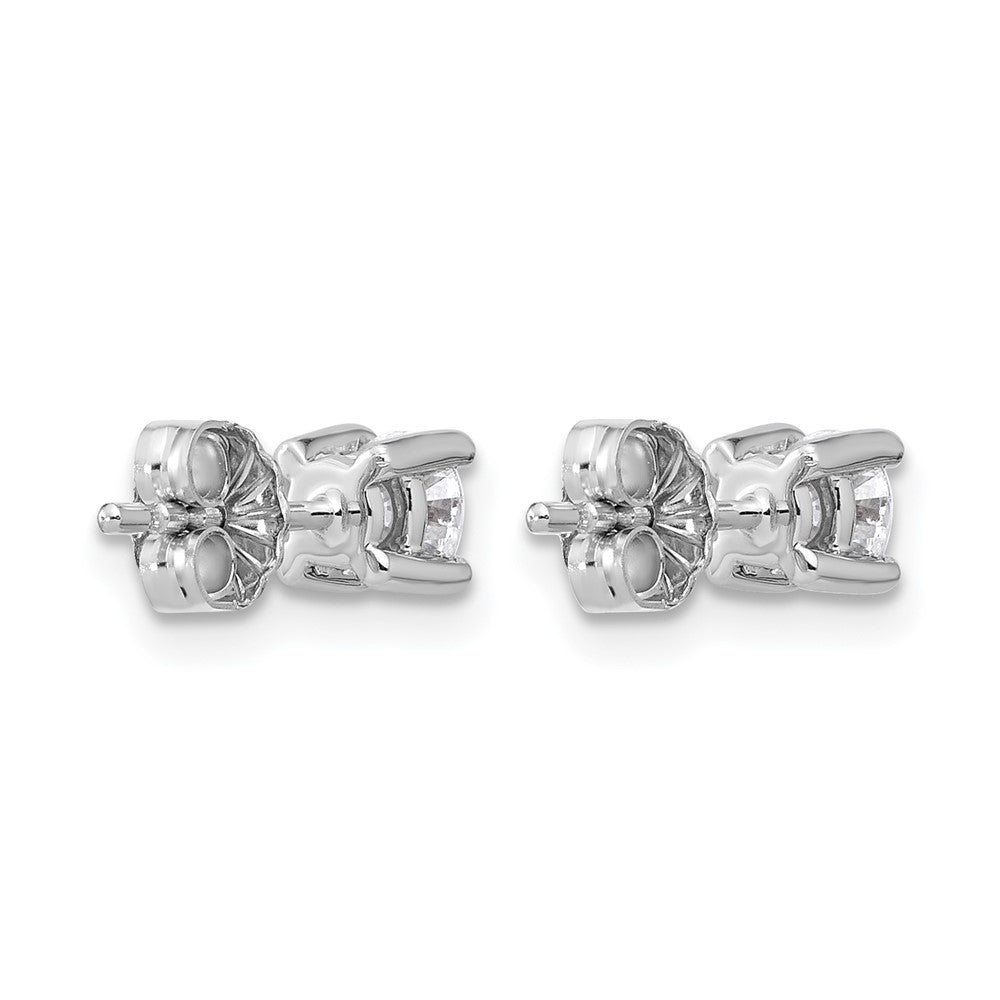 14k White Gold 1/2 ctw Certified Lab Grown Diamond VS/SI+ G+ Round 4 Prong Heavy Wt. Stud Earrings