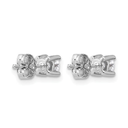 14k White Gold 1/2 ctw Certified Lab Grown Diamond VS/SI+ G+ Round 4 Prong Heavy Wt. Stud Earrings