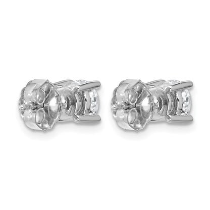 14k White Gold 1 3/4 ctw Lab Grown Diamond VS/SI+ G+ Round 4 Prong Heavy Wt. Stud Earrings
