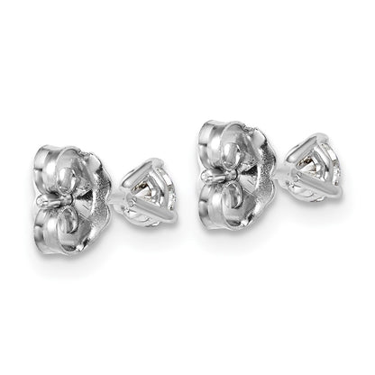 14k White Gold 1/3 ctw Lab Grown Diamond VS/SI+ G+ Round 3 Prong Heavy Wt. Stud Earrings