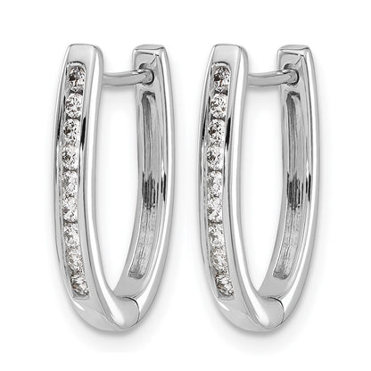 14k White Gold 1/4 Ct. Lab Grown Diamond VS/SI+ G+ Hinged Hoop Earrings