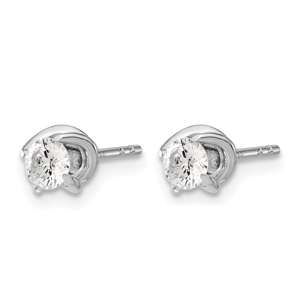 14k White Gold 1/2 Ct. Lab Grown Diamond VS/SI+ G+ Stud Post Earrings