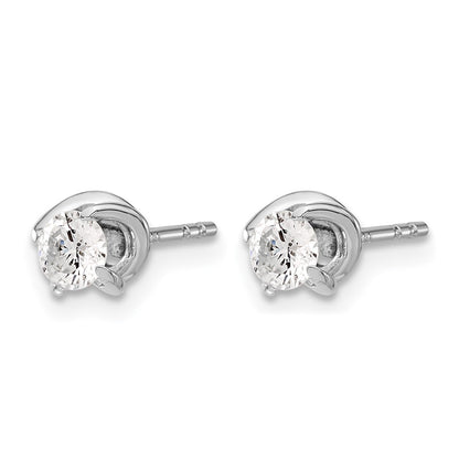 14k White Gold 1/2 Ct. Lab Grown Diamond VS/SI+ G+ Stud Post Earrings