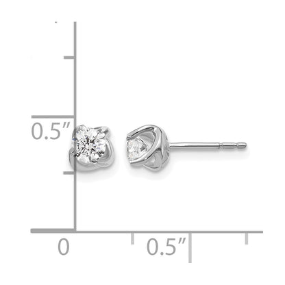 14k White Gold 1/2 Ct. Lab Grown Diamond VS/SI+ G+ Stud Post Earrings
