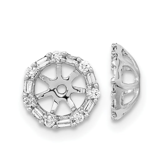 10K White Gold Diamond Earring Jackets