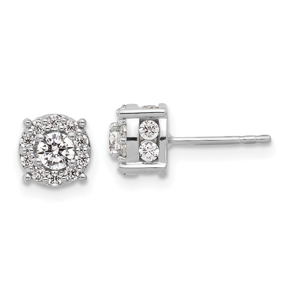 10k White Gold 1 Ct. Lab Grown Diamond VS/SI+ G+ Post Earrings
