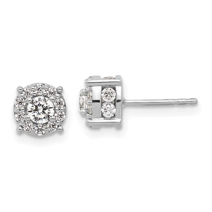 10k White Gold 1 Ct. Lab Grown Diamond VS/SI+ G+ Post Earrings