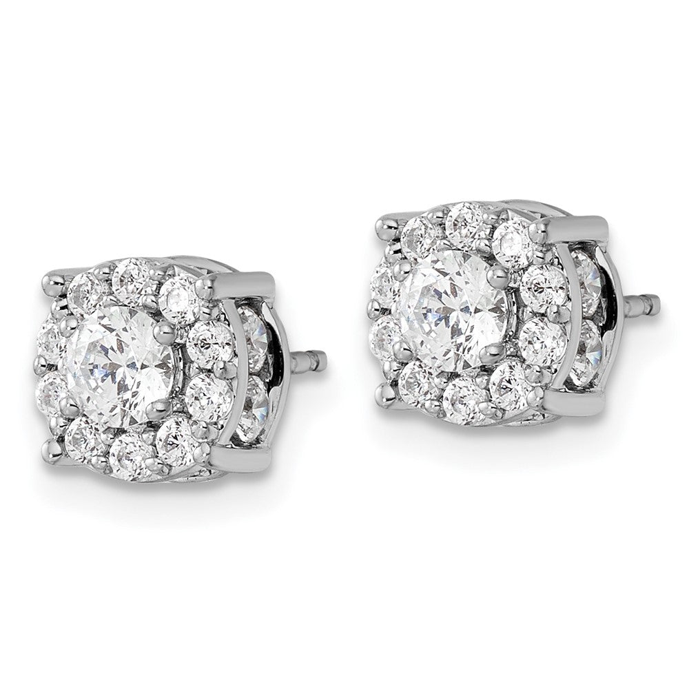 14k White Gold 1 1/2 Ct. Lab Grown Diamond VS/SI+ G+ Post Earrings