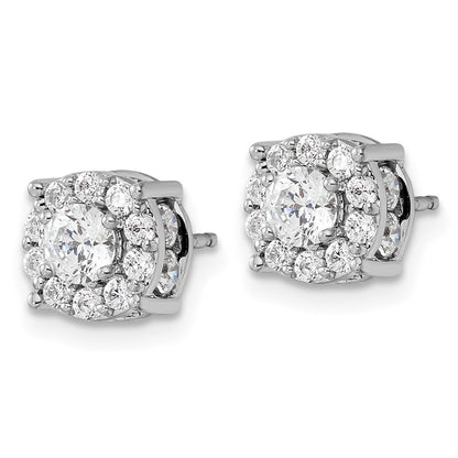 14k White Gold 1 1/2 Ct. Lab Grown Diamond VS/SI+ G+ Post Earrings