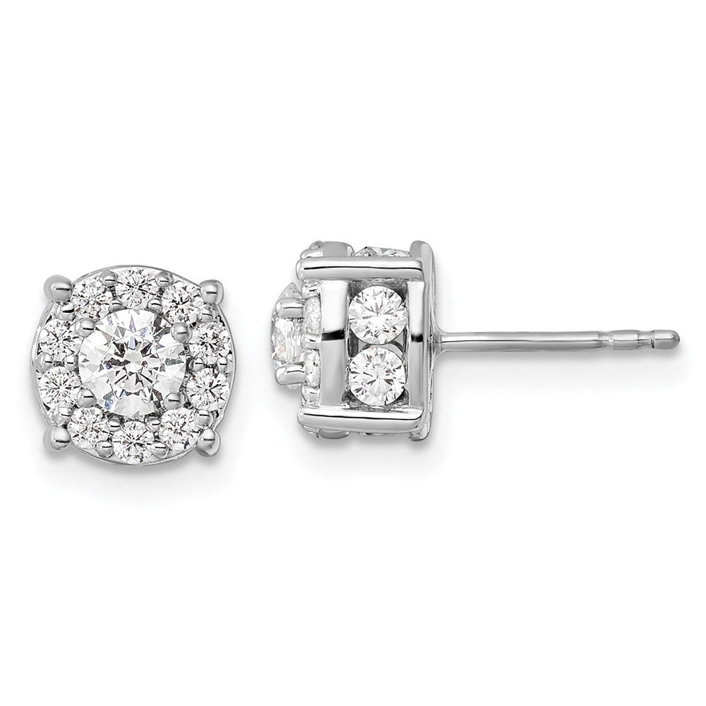 14k White Gold 1 1/2 Ct. Lab Grown Diamond VS/SI+ G+ Post Earrings