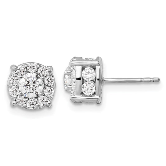 14k White Gold 1 1/2 Ct. Lab Grown Diamond VS/SI+ G+ Post Earrings
