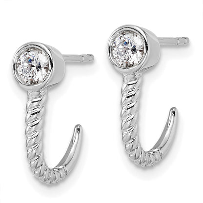 14K White Gold True Origin 1/3 Carat Lab Grown Diamond Vs Def J Hoop Earrings