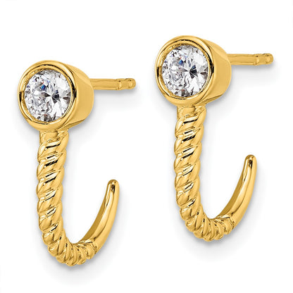 14K Yellow Gold True Origin 1/3 Carat Lab Grown Diamond Vs Def J Hoop Earrings
