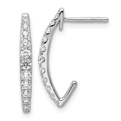 14K White Gold True Origin 1/2 Carat Lab Grown Diamond Vs Def J Hoop Earrings