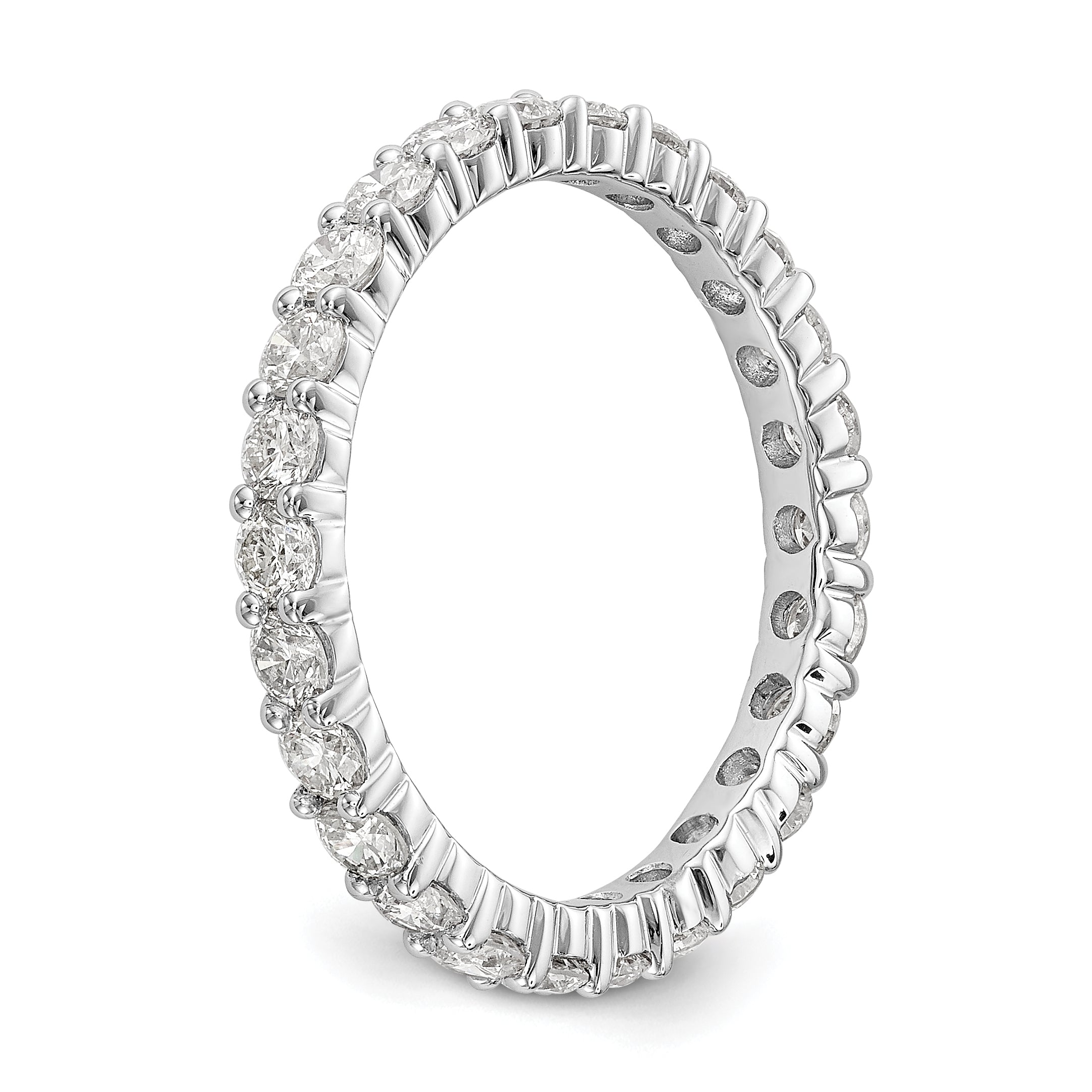 1.50 Ct. Natural Diamond Womens Eternity Wedding Band Ring in 14k White Gold