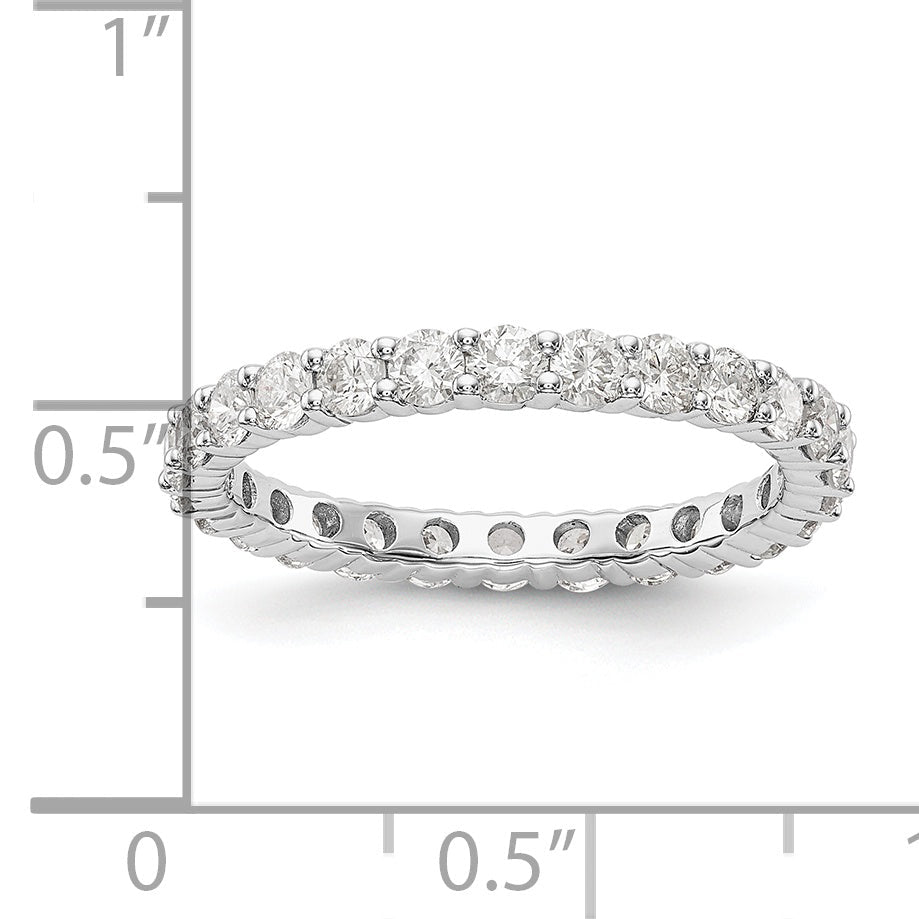 1.50 Ct. Natural Diamond Womens Eternity Wedding Band Ring in 14k White Gold