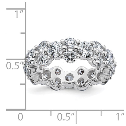 14K White Gold True Origin Lab Grown Diamond Vs Def 3 1/5 Carat Size 4 Eternity Band