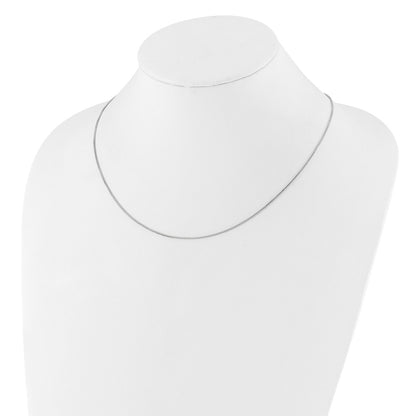 36 Inch Sterling Silver Rhodium Plated Adjustable .95mm Box Chain Necklace