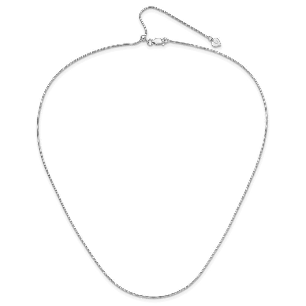 22 Inch Sterling Silver Adjustable 1.1mm Snake Chain Necklace