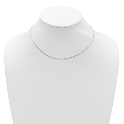 18 Inch Sterling Silver Ss Rh Plated 1mm D/C Square Snake 1In+1In Adjustable Chain Necklace