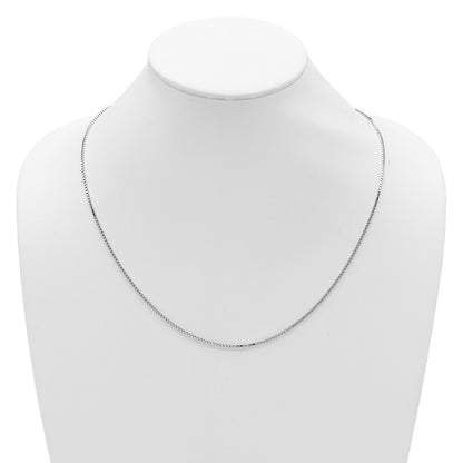 3 Inch Sterling Silver Rh Plated Adjustable 1.5mm Box Chain Necklace