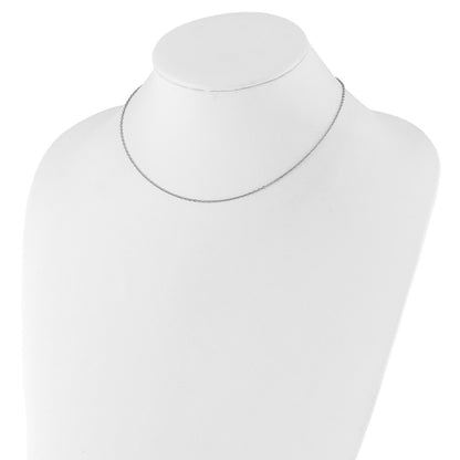 16 Inch Sterling Silver 1.2mm Cable 16In W/2In Ext. Chain