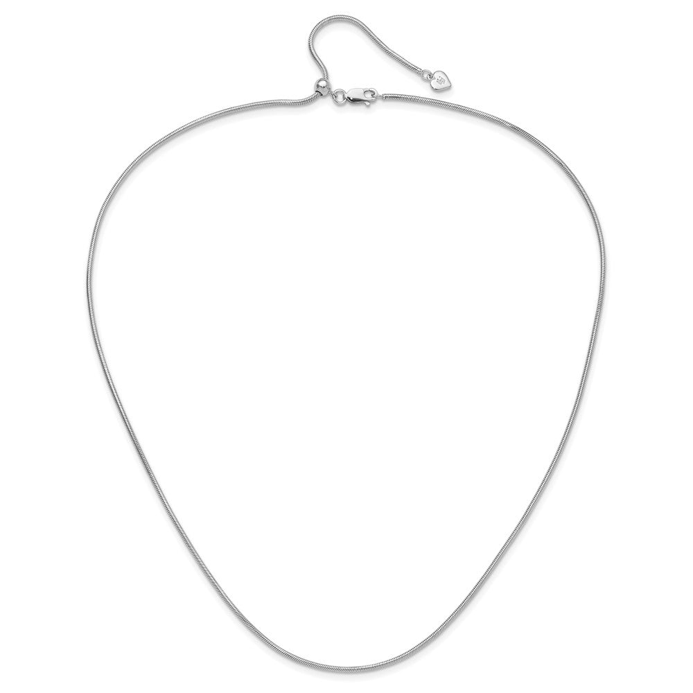 30 Inch Sterling Silver Adjustable 1.6mm Snake Chain Necklace