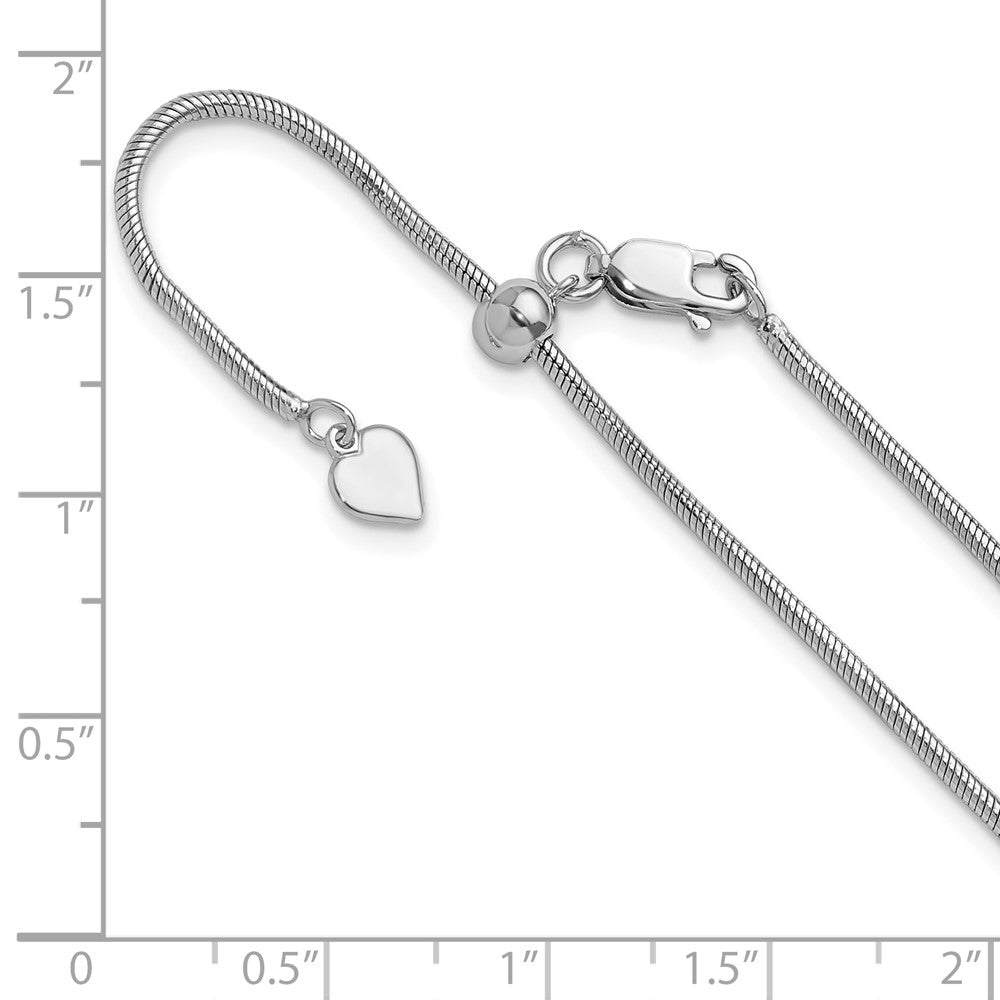 30 Inch Sterling Silver Adjustable 1.6mm Snake Chain Necklace