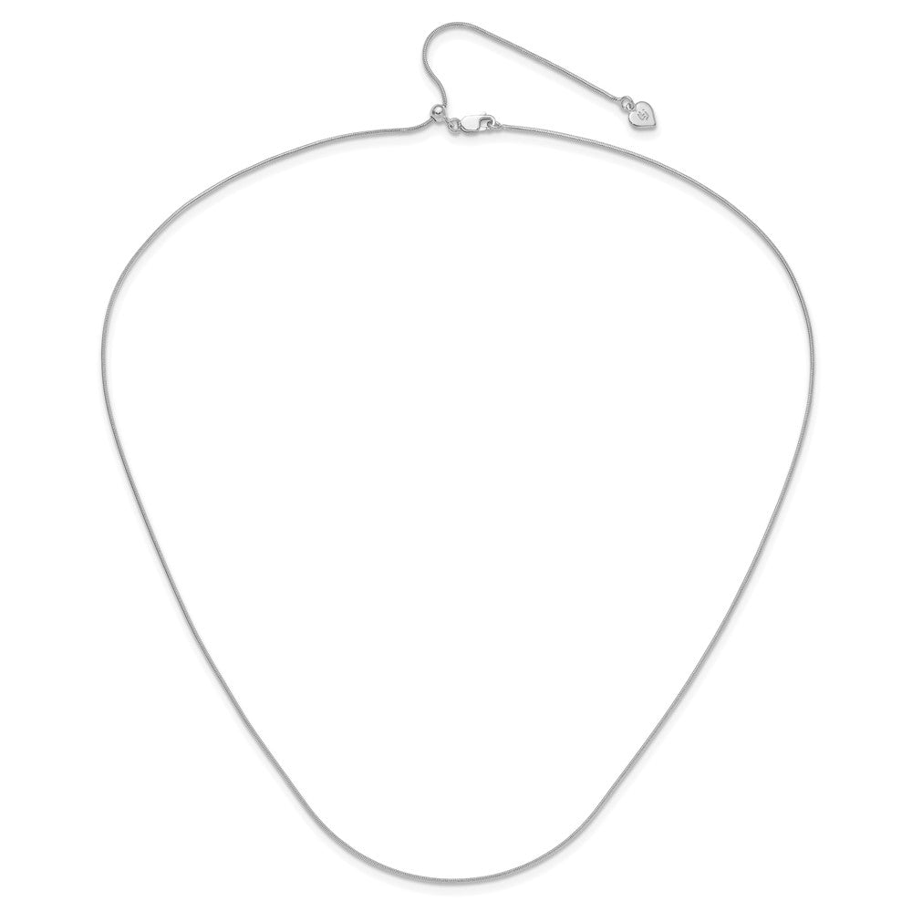 22 Inch Sterling Silver Adjustable .95mm Snake Chain Necklace
