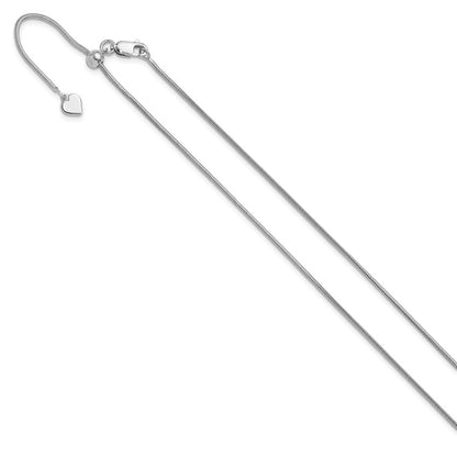 30 Inch Sterling Silver Adjustable 1.4mm Snake Chain Necklace