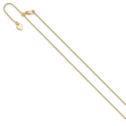 3 Inch Gold Plated Sterling Silver Adjustable .95mm Rolo Chain Necklace