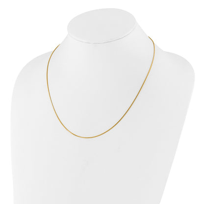 3 Inch Gold Plated Sterling Silver Adjustable 1mm D/C Square Snake Chain Necklace