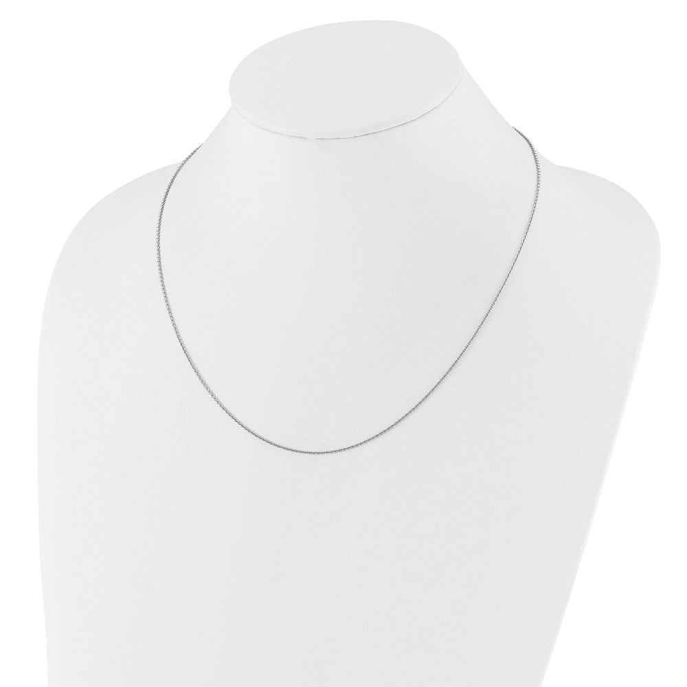 3 Inch Sterling Silver Rh Plated Adjustable 1.3mm Rolo Chain Necklace