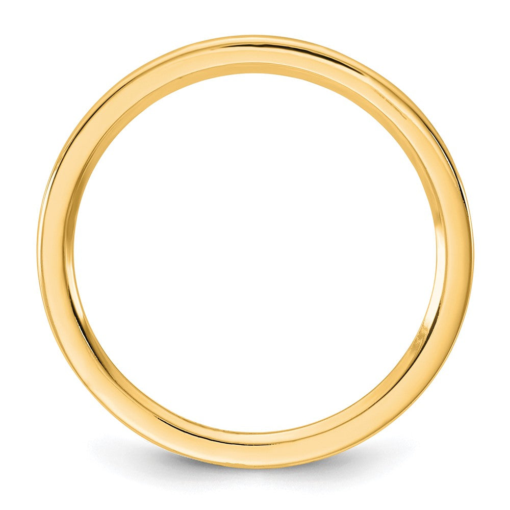 10K Yellow Gold 10Ky 1mm Standard Flat Comfort Fit Band Size 5