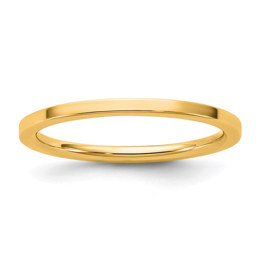 10K Yellow Gold 10Ky 1.5mm Standard Flat Comfort Fit Band Size 10.5