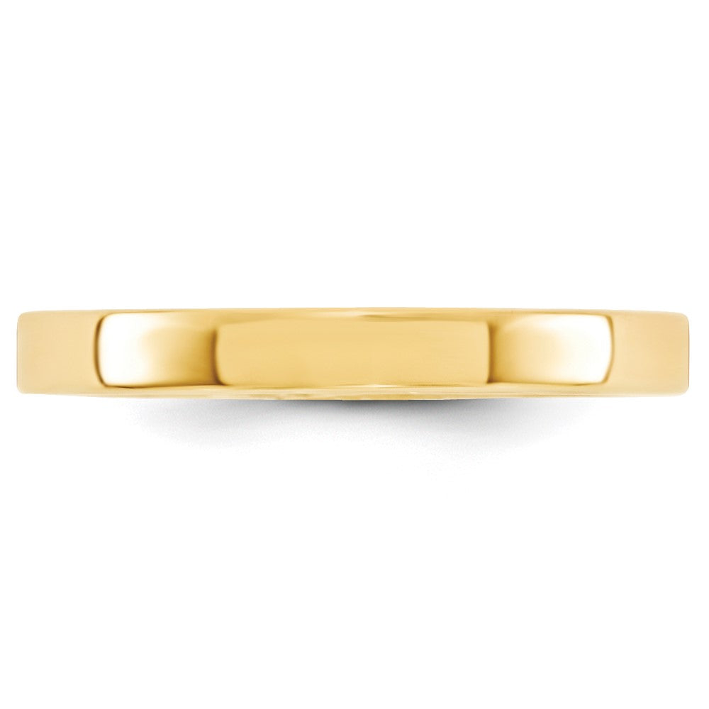 18k Yellow Gold 3mm Standard Weight Flat Comfort Fit Wedding Band Ring