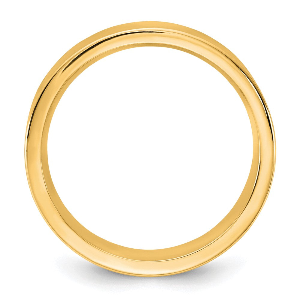 10K Yellow Gold 10Ky 5.5mm Standard Flat Comfort Fit Band Size 7.5