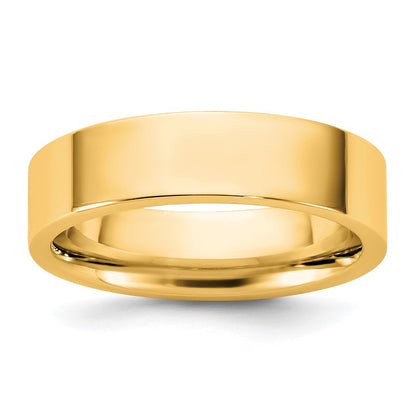 10K Yellow Gold 10Ky 5.5mm Standard Flat Comfort Fit Band Size 7.5