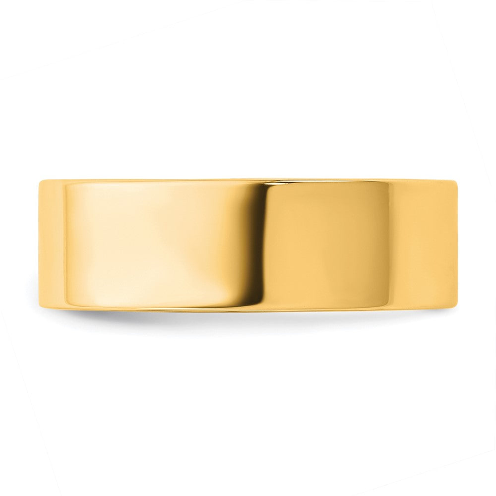 10K Yellow Gold 10Ky 6.5mm Standard Flat Comfort Fit Band Size 11