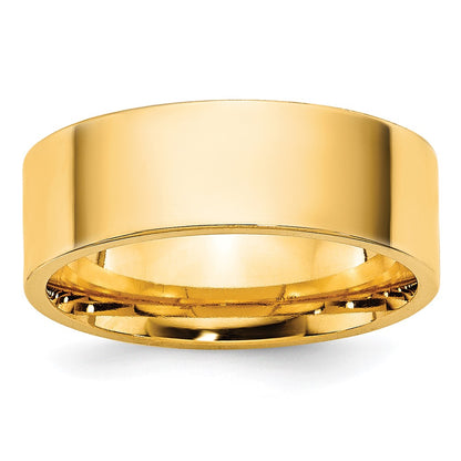 10K Yellow Gold 10Ky 6.5mm Standard Flat Comfort Fit Band Size 12