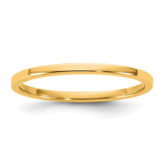 10K Yellow Gold 10Ky 1.5mm Lightweight Flat Band Size 11