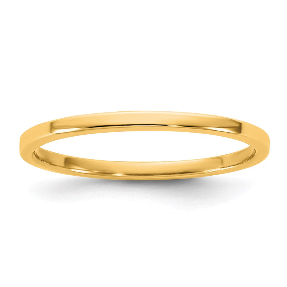 10K Yellow Gold 10Ky 1.5mm Lightweight Flat Band Size 12.5