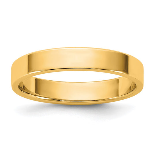 10K Yellow Gold 10Ky 3.5mm Lightweight Flat Band Size 9.5