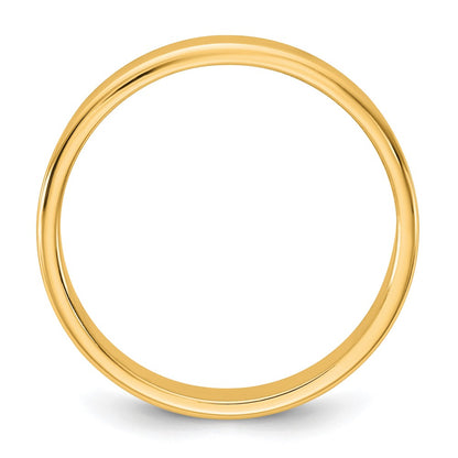 10K Yellow Gold 10Ky 6.5mm Lightweight Flat Band Size 6.5