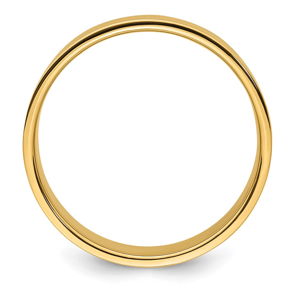 18k Yellow Gold 8mm Lightweight Flat Wedding Band Ring