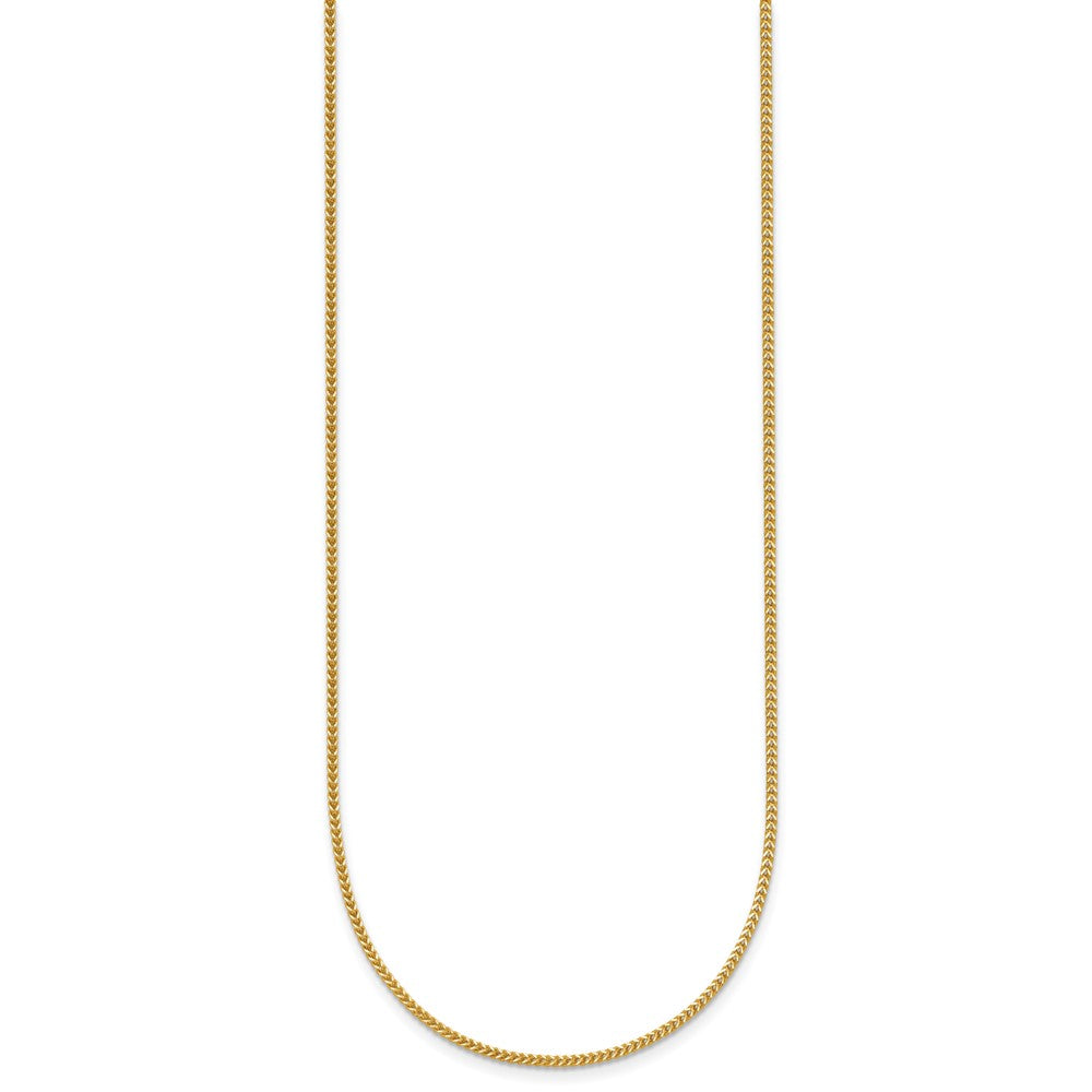 14K Yellow Gold 30 Inch .9mm Franco With Lobster Clasp Chain Necklace