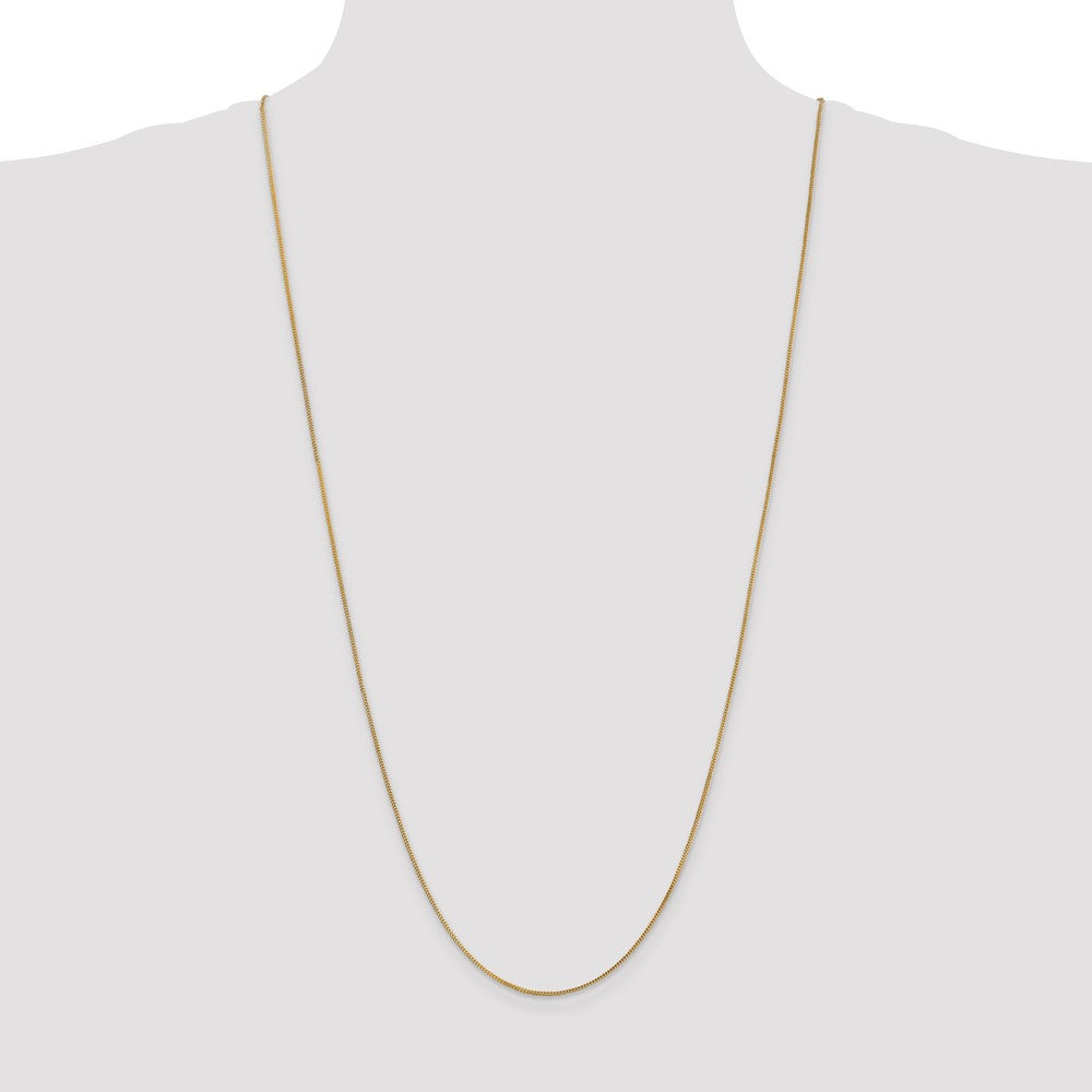 14K Yellow Gold 30 Inch .9mm Franco With Lobster Clasp Chain Necklace