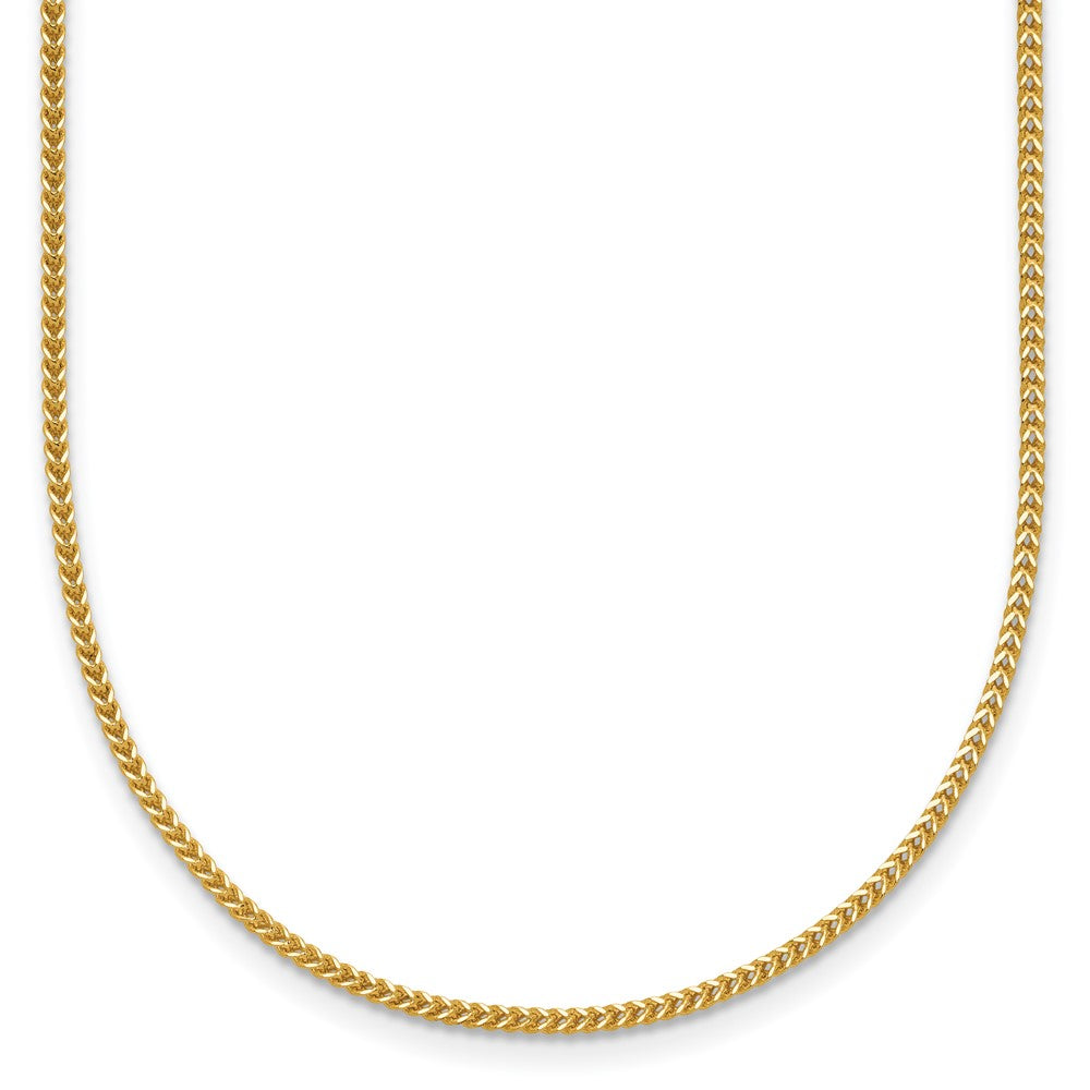 14K Yellow Gold 30 Inch .9mm Franco With Lobster Clasp Chain Necklace