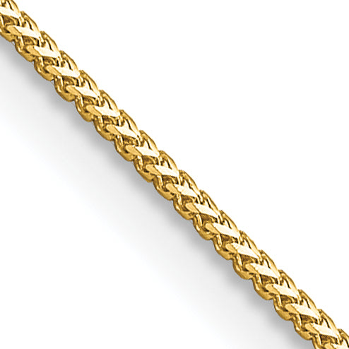 14K Yellow Gold 24 Inch .9mm Franco With Lobster Clasp Chain Necklace